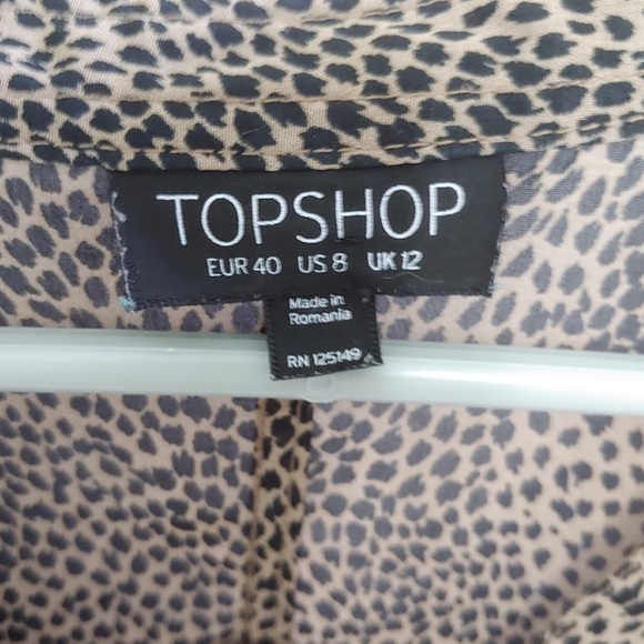 Sheer leopard topshop button up shirt - Picture 2 of 2